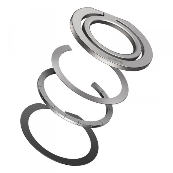 Baseus Halo magnetyczny uchwyt ring podstawka do telefonu srebrny (SUCH000012)