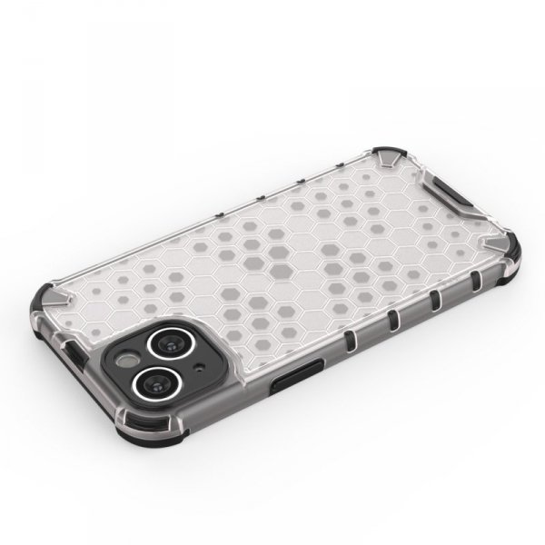 Honeycomb etui iPhone 14 Plus pancerny hybrydowy pokrowiec przezroczyste