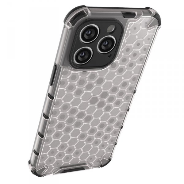 Honeycomb etui iPhone 14 Pro pancerny hybrydowy pokrowiec przezroczyste