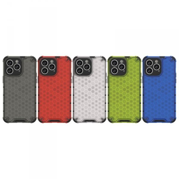Honeycomb etui iPhone 14 Pro pancerny hybrydowy pokrowiec przezroczyste