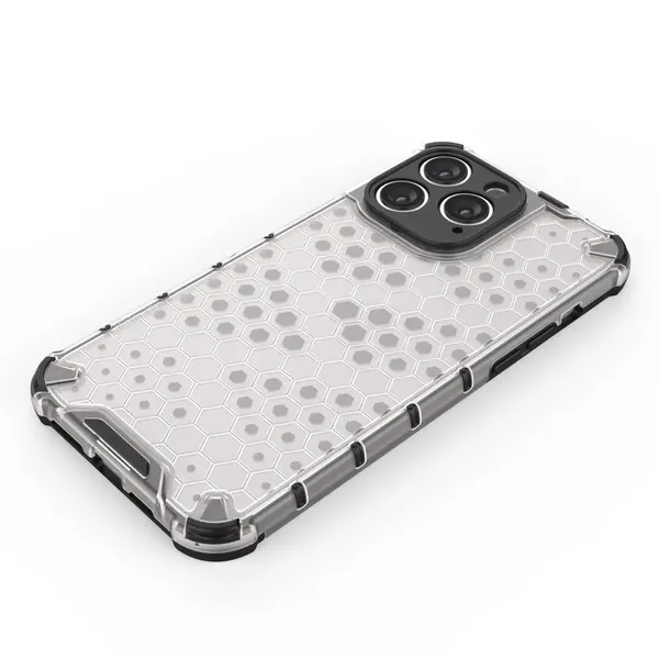 Honeycomb etui iPhone 14 Pro Max pancerny hybrydowy pokrowiec czarne