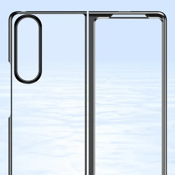Plating Case etui Samsung Galaxy Z Fold 4 pokrowiec z metaliczną ramką niebieskie