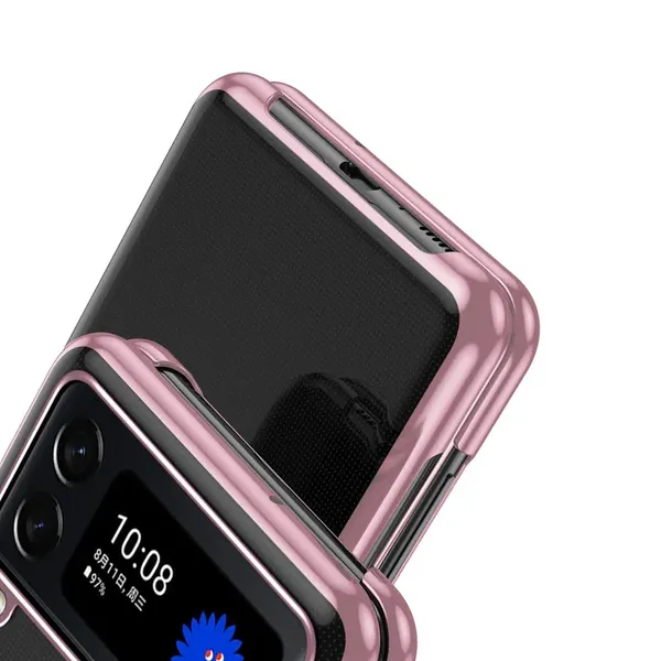 Plating Case etui Samsung Galaxy Z Flip 4 pokrowiec z metaliczną ramką czarne