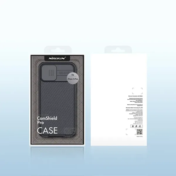 Nillkin CamShield Pro Magnetic Case etui iPhone 14 Plus pokrowiec osłona na aparat kamerę niebieski (z MagSafe)