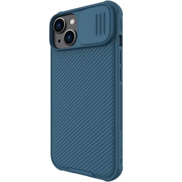 Nillkin CamShield Pro Case etui iPhone 14 pancerny pokrowiec osłona na aparat kamerę niebieski