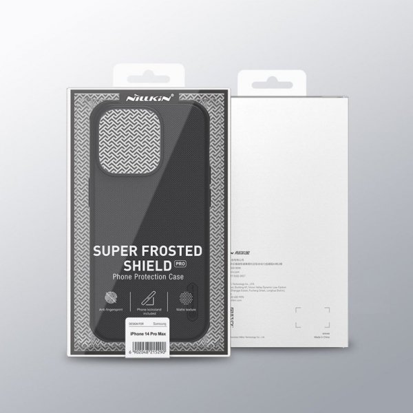 Nillkin Super Frosted Shield Pro etui iPhone 14 Pro Max pokrowiec na tył plecki czarny