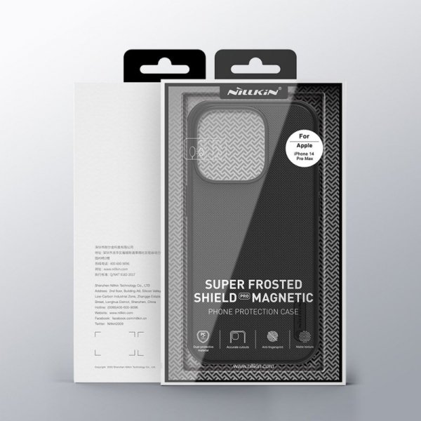 Nillkin Super Frosted Shield Pro Magnetic Case etui iPhone 14 Pro Max z MagSafe magnetyczne czarny