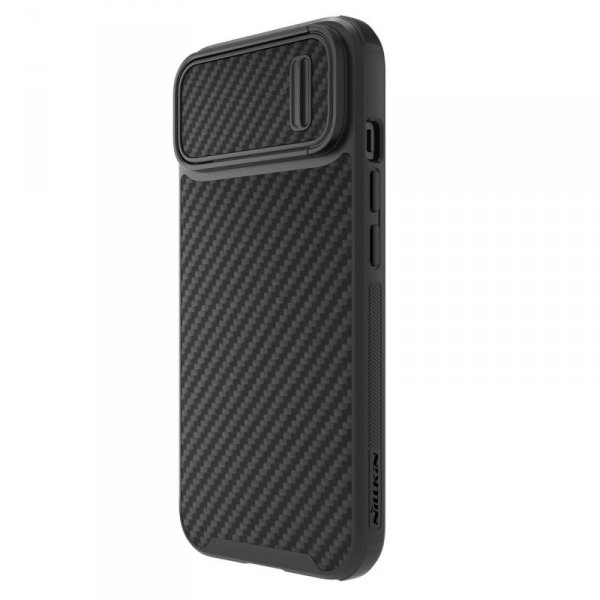 Nillkin Synthetic Fiber S Case etui iPhone 14 z osłoną na aparat czarny