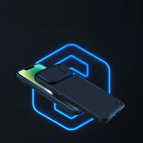 Nillkin Textured S Case etui iPhone 14 pancerny pokrowiec z osłoną na aparat czarny