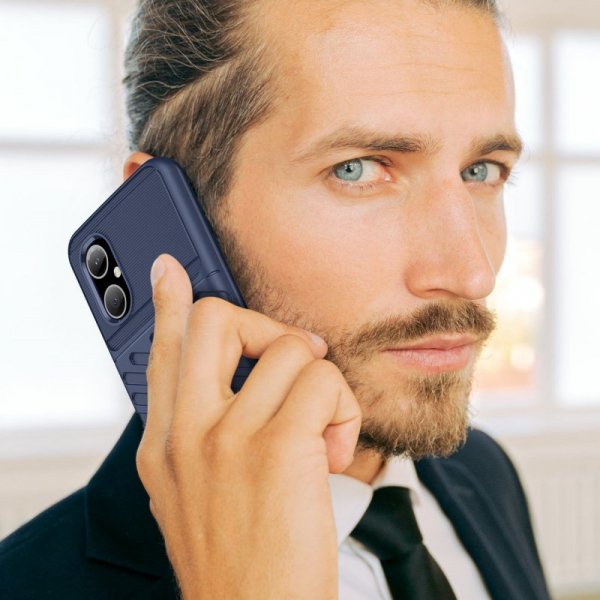 Thunder Case etui Xiaomi Poco M4 5G silikonowy pancerny pokrowiec niebieskie