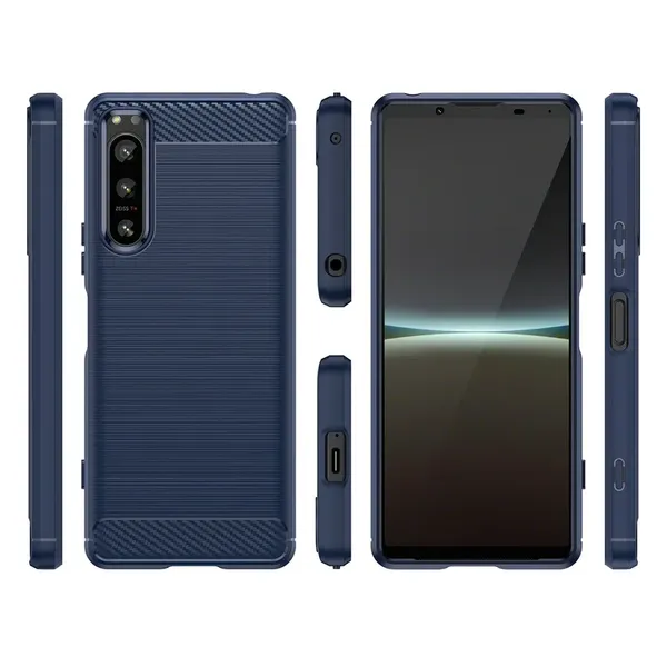 Thunder Case etui Xiaomi Poco M4 5G silikonowy pancerny pokrowiec niebieskie