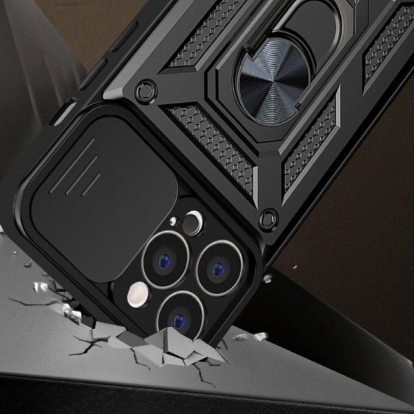 Hybrid Armor Camshield etui iPhone 13 Pro pancerny pokrowiec z osłoną na aparat różowe