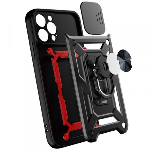 Hybrid Armor Camshield etui iPhone 13 Pro Max pancerny pokrowiec z osłoną na aparat czarne