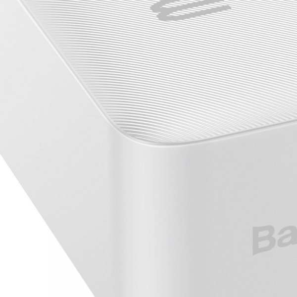 Baseus Bipow powerbank z szybkim ładowaniem 30000mAh 20W biały (Overseas Edition) + kabel USB-A - Micro USB 0.25m biały (PPBD050