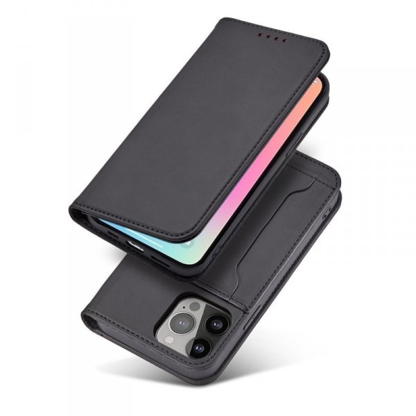 Magnet Card Case etui Samsung Galaxy S23+ pokrowiec z klapką portfel podstawka czarne