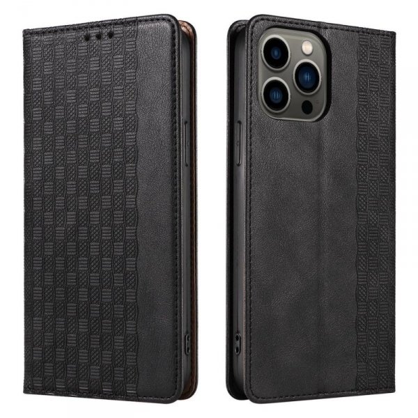 Magnet Strap Case etui Samsung Galaxy S23 pokrowiec z klapką portfel mini smycz podstawka czarne