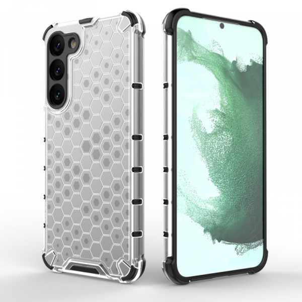 Honeycomb etui do Samsung Galaxy S23+ pancerny hybrydowy pokrowiec przezroczyste
