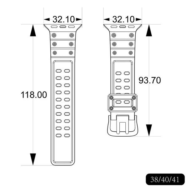 Strap Triple Protection pasek Apple Watch SE, 9, 8, 7, 6, 5, 4, 3, 2, 1 (41, 40, 38 mm) opaska bransoleta czarny