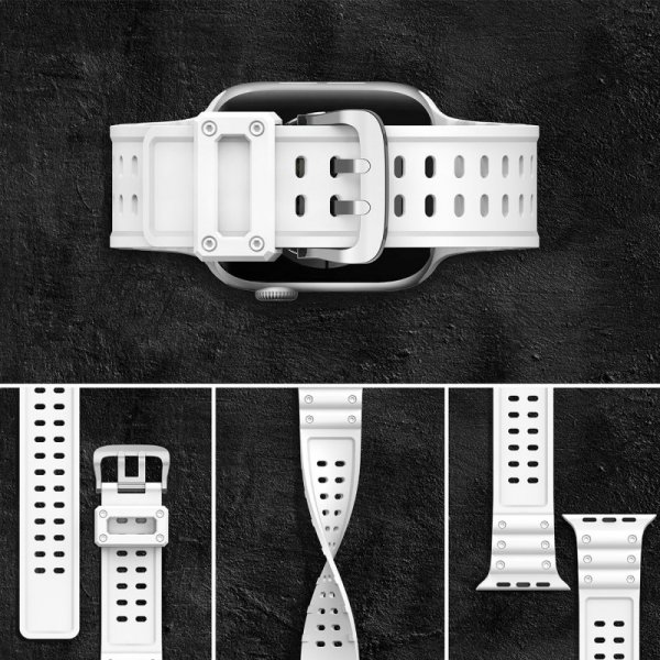 Pasek Strap Triple Protection do Apple Watch 38 / 40 / 41 mm opaska bransoleta - biały