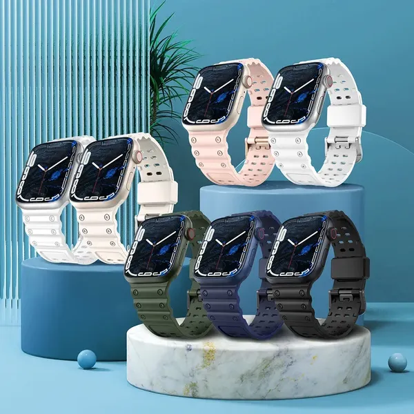 Pasek Strap Triple Protection do Apple Watch 42 / 44 / 45 / 49 mm opaska bransoleta - beżowy