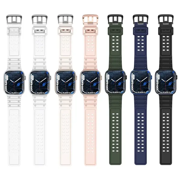Pasek Strap Triple Protection do Apple Watch 42 / 44 / 45 / 49 mm opaska bransoleta - biały
