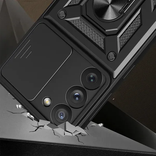 Hybrid Armor Camshield etui do Samsung Galaxy S23+ pancerny pokrowiec z osłoną na aparat niebieskie