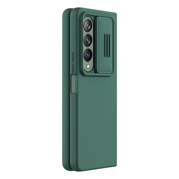 Nillkin CamShield Silky Silicone Case etui Samsung Galaxy Z Fold 4 silikonowy pokrowiec z osłoną na aparat zielone