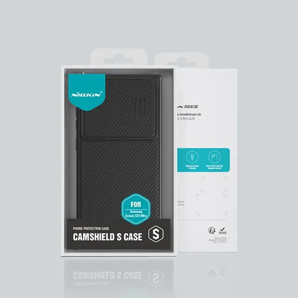 Nillkin CamShield S Case etui Samsung Galaxy S23 Ultra pancerny pokrowiec osłona na aparat zielone