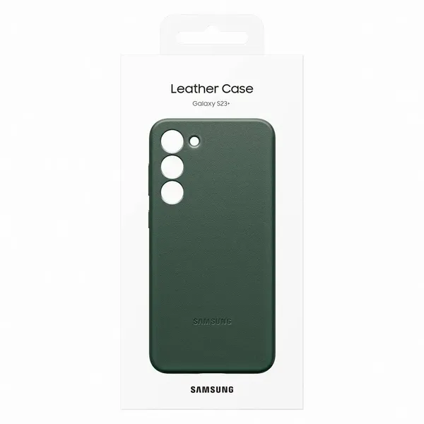 Samsung Leather Cover etui Samsung Galaxy S23+ pokrowiec z naturalnej skóry zielone (EF-VS916LGEGWW)
