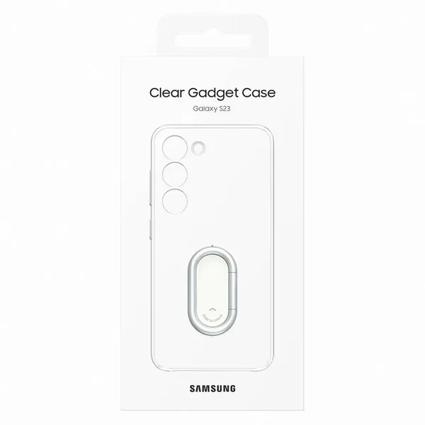 Samsung Clear Gadget Case etui Samsung Galaxy S23 pokrowiec ring holder podstawka przezroczyste (EF-XS911CTEGWW)