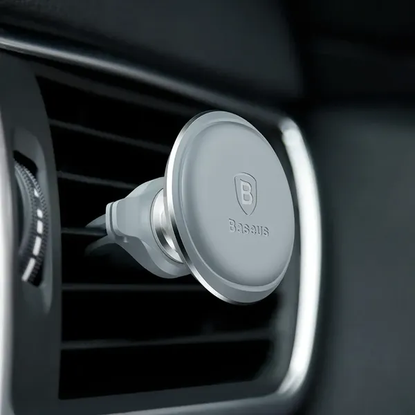 Uchwyt magnetyczny do samochodu na kratkę wentylacyjną Baseus (Overseas Edition) - srebrny