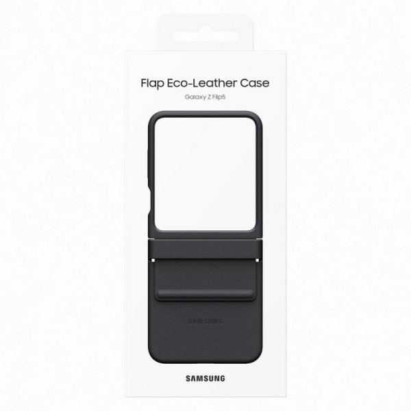 Etui z ekoskóry do Samsung Galaxy Z Flip 5 - czarne
