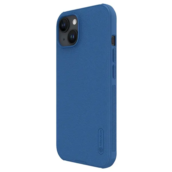 Wzmocnione etui do iPhone 15 Plus Nillkin Super Frosted Shield Pro - niebieskie