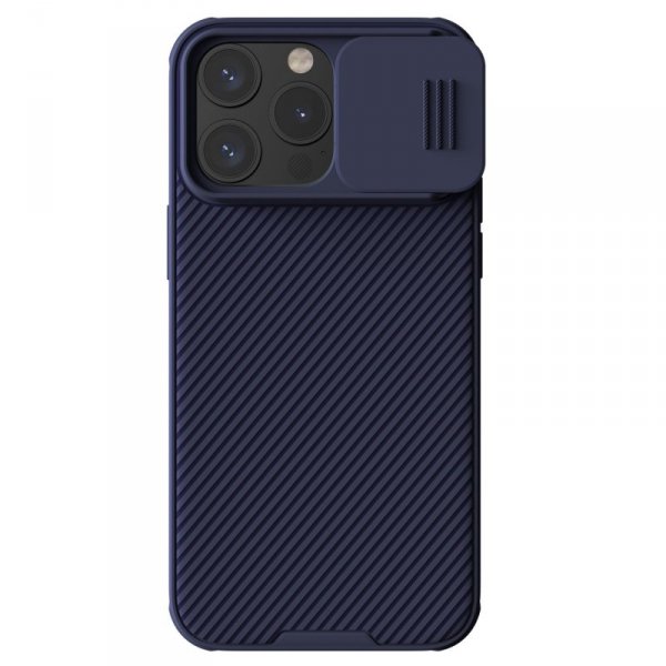 Pancerne etui Nillkin CamShield Pro Magnetic Case do iPhone 15 Pro Max z osłoną na aparat - fioletowe