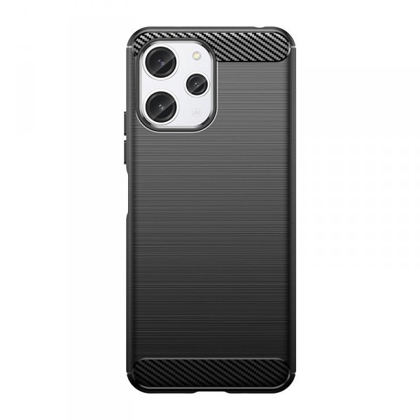 Elastyczne etui wzór karbon do Xiaomi Redmi 12 Carbon Case - czarne