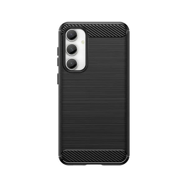 Elastyczne etui wzór karbon do Samsung Galaxy S23 FE Carbon Case - czarne