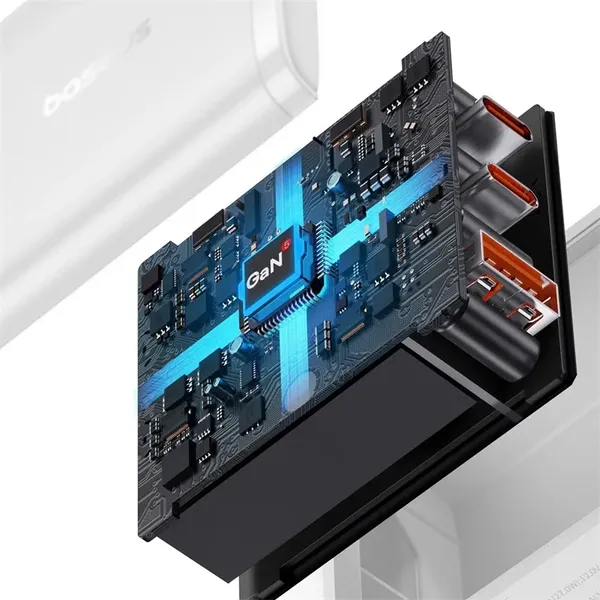 Ładowarka GaN Baseus Cube Pro 65W 2x USB-C USB-A - biała
