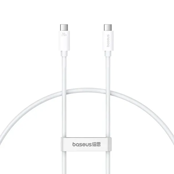 Kabel Baseus CB000068 USB-C - USB-C 240W PD 8K 60Hz 1m - biały