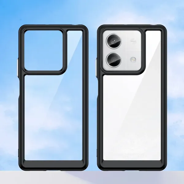 Etui Outer Space Case z żelową ramką do Xiaomi Redmi Note 13 Pro - czarne
