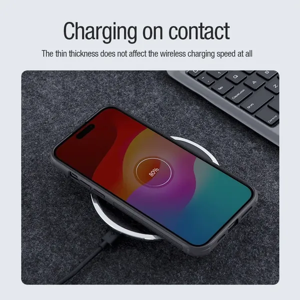 Etui Nillkin Super Frosted Shield Pro Magnetic Case na iPhone 15 - czarne