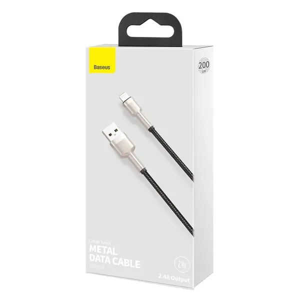 Kabel Baseus Cafule Series Metal Data USB-A / Lightning 2.4A 1m - czarny