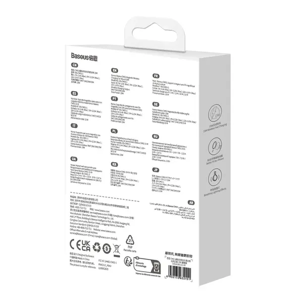 Uchwyt Baseus CW01 samochodowy na iPhone z ładowarką indukcyjną 15W na kratkę nawiewu - czarny