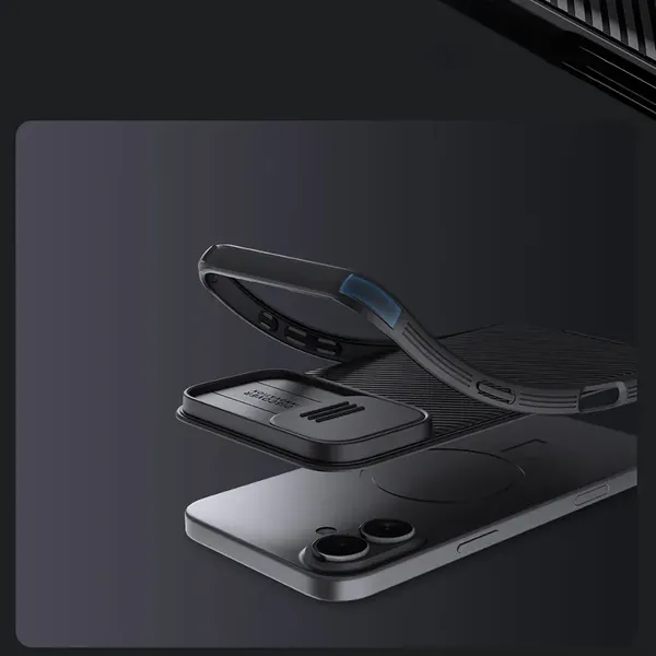 Etui Nillkin CamShield Pro Case na iPhone 16 z osłoną na aparat - czarne