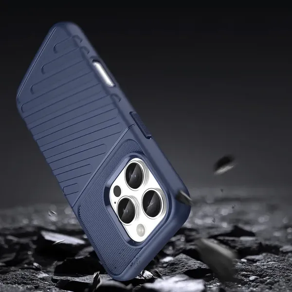 Etui silikonowe Thunder Case do iPhone 16 Pro Max - niebieskie