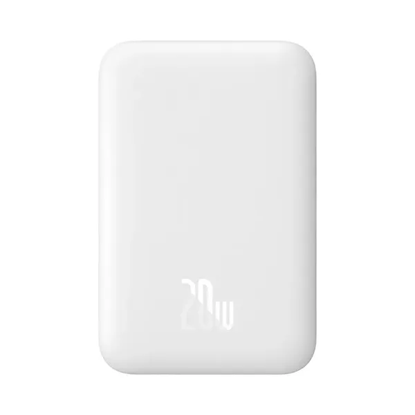 Powerbank Baseus Magnetic Mini Air PPCXM06A 6000mAh 20W z kablem Simple Series USB-C - biały