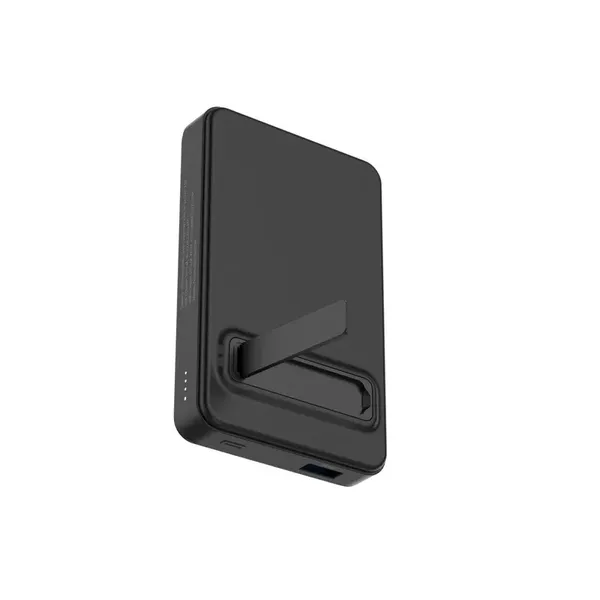 Powerbank Wozinsky WLWP-10KA0Y3S 22,5W PD Qi2 10000 mAh, z podstawką, 1x USB-A, 1x USB-C - czarny