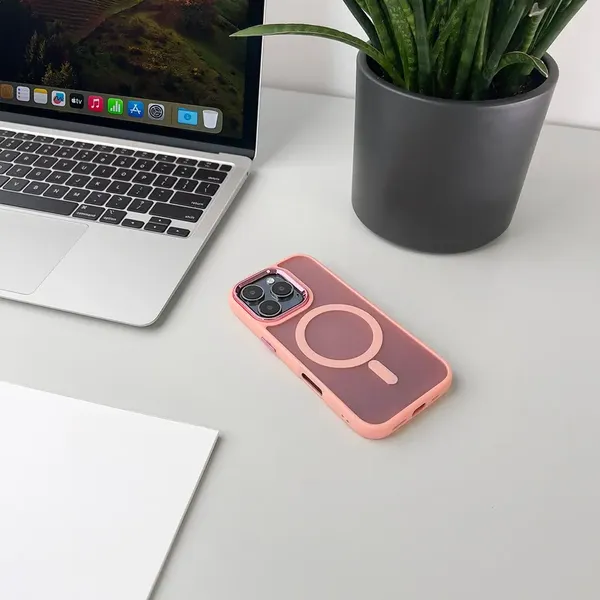 Etui Wozinsky Fashion Case MagSafe na Samsung Galaxy S25 - różowe