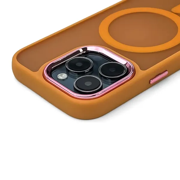 Etui Wozinsky Fashion Case z MagSafe na Samsung Galaxy S24 FE - pomarańczowe