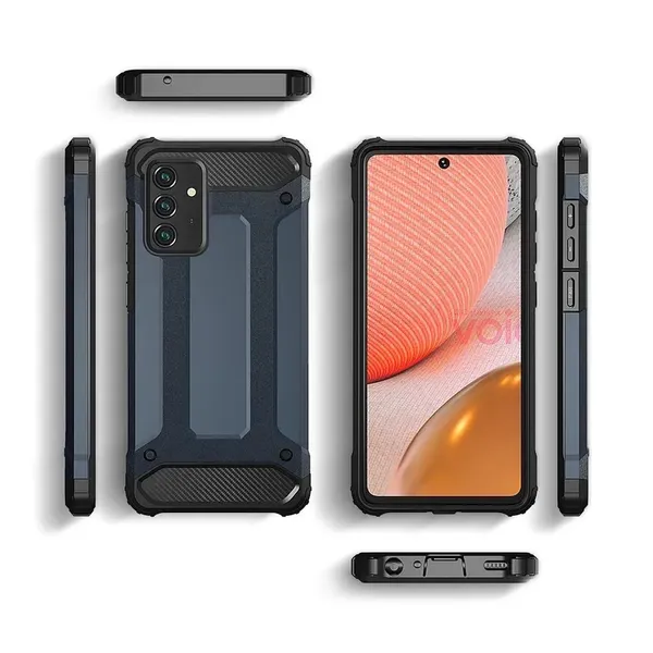 Pancerne hybrydowe etui Hybrid Armor pokrowiec na Samsung Galaxy A36 - niebieskie