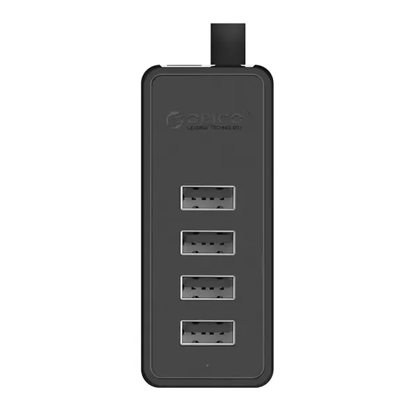 Hub Orico W5P-U2-100 4x USB-A 2.0 + microUSB 5V 1m - czarny
